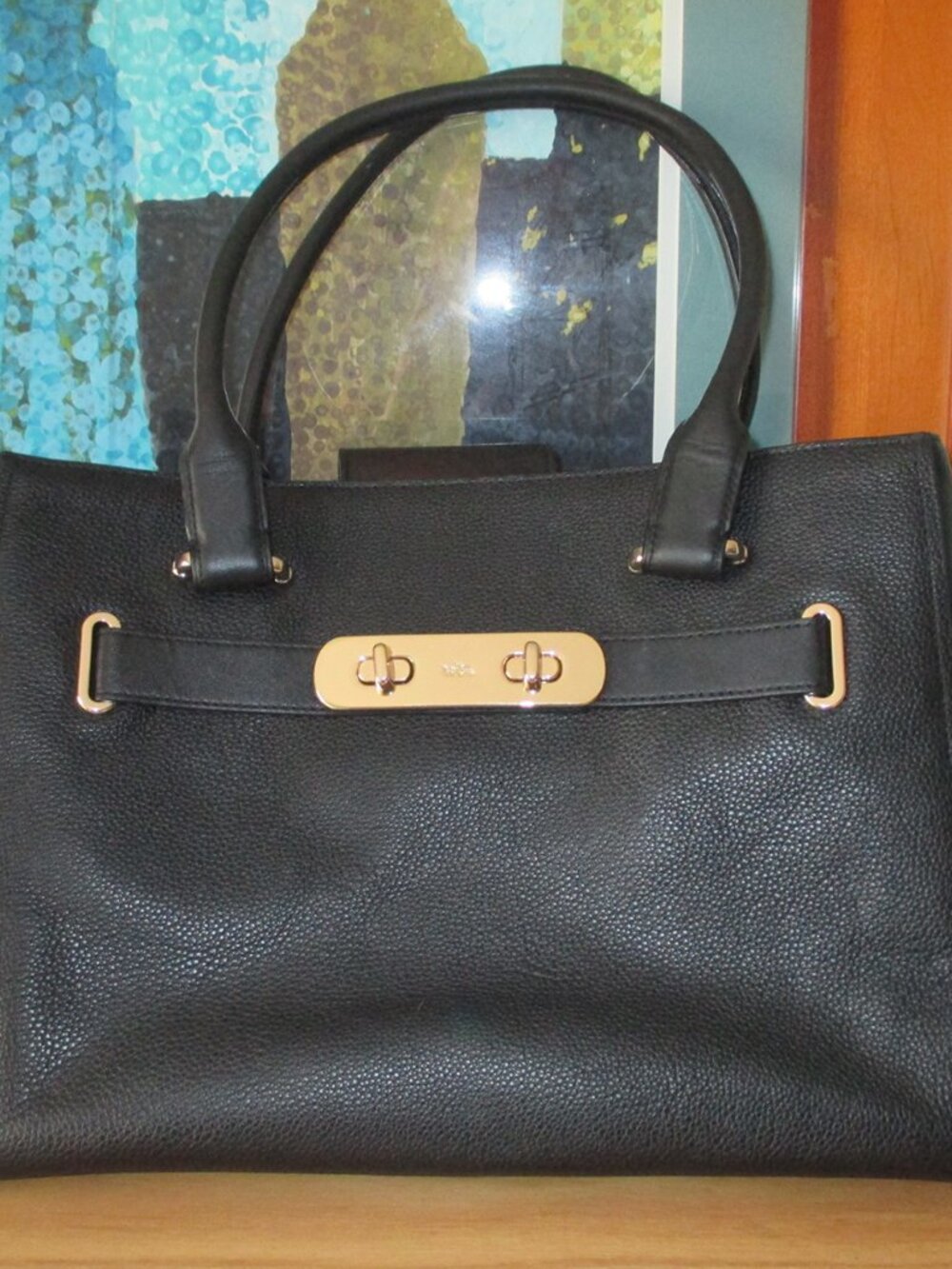 COACH black handbag